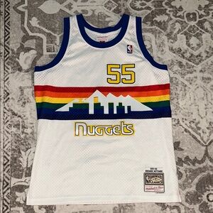 Mitchell & Ness White Nuggets “Mutombo” Jersey 55